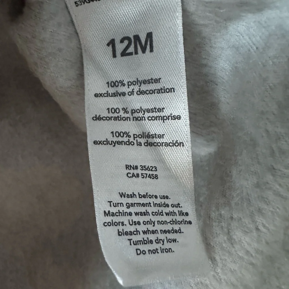 🐱 CARTER’S Dress gray with Pink cats girls 12 months baby girl euc